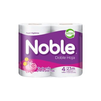 Noble Papel Higiénico Doble Hoja 23 metros, 4 Rollos