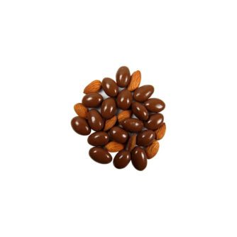 Almendra bañada en chocolate