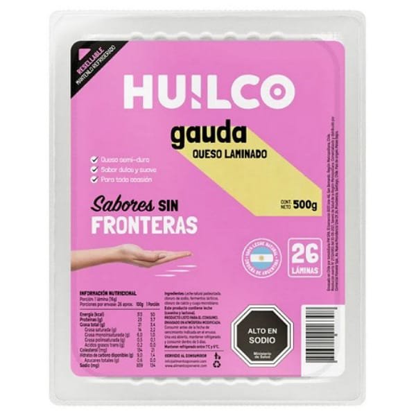 Queso Gauda Laminado Huilco - 400 gr